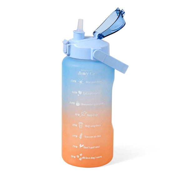 2L Drink Motivational Water Bottle with Time Marker & Straw - Brazilian Booty Co - Brazilian Booty Co