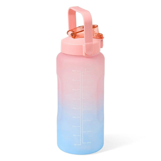 2L Drink Motivational Water Bottle with Time Marker & Straw - Brazilian Booty Co - Brazilian Booty Co